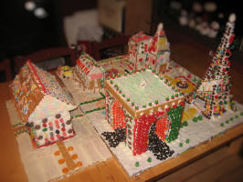 Paris Gingerbread House with Eiffel Tower and Arc De Triumph